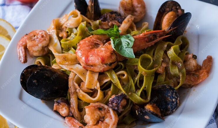 Tagliatelle aux fruits de mer