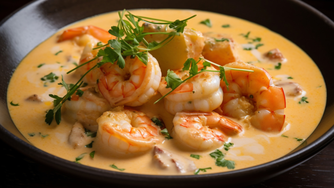 Gambas à la crème