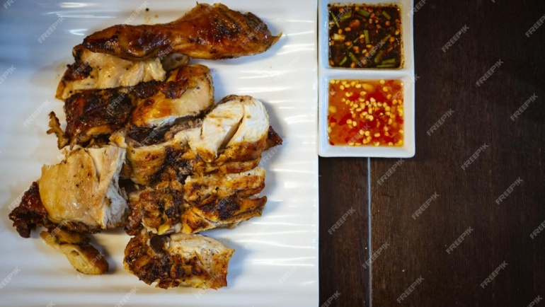 Poulet désossé mariné au gingembre et au citron